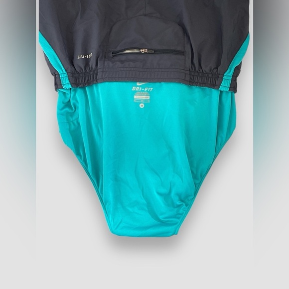 Nike Challenger Running 7" Shorts Men M Navy Teal Brief Lined Zip Pocket Stretch - Picture 8 of 8